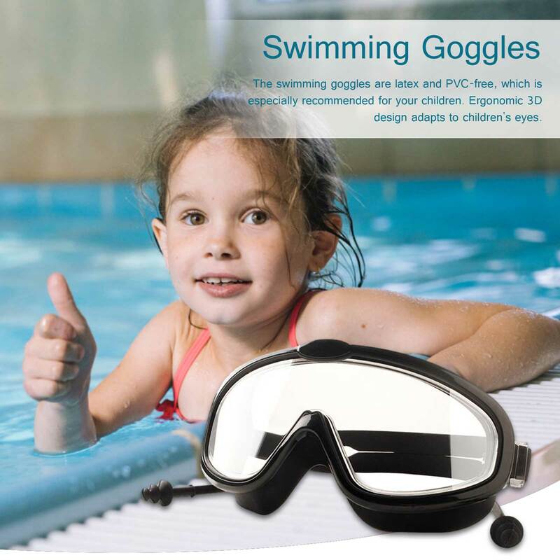 أطفال نظارات السباحة مريحة سيليكون إطار كبير قابل للتعديل السباحة نظارات الأطفال مكافحة الضباب UV مقاوم للماء السباحة نظارات