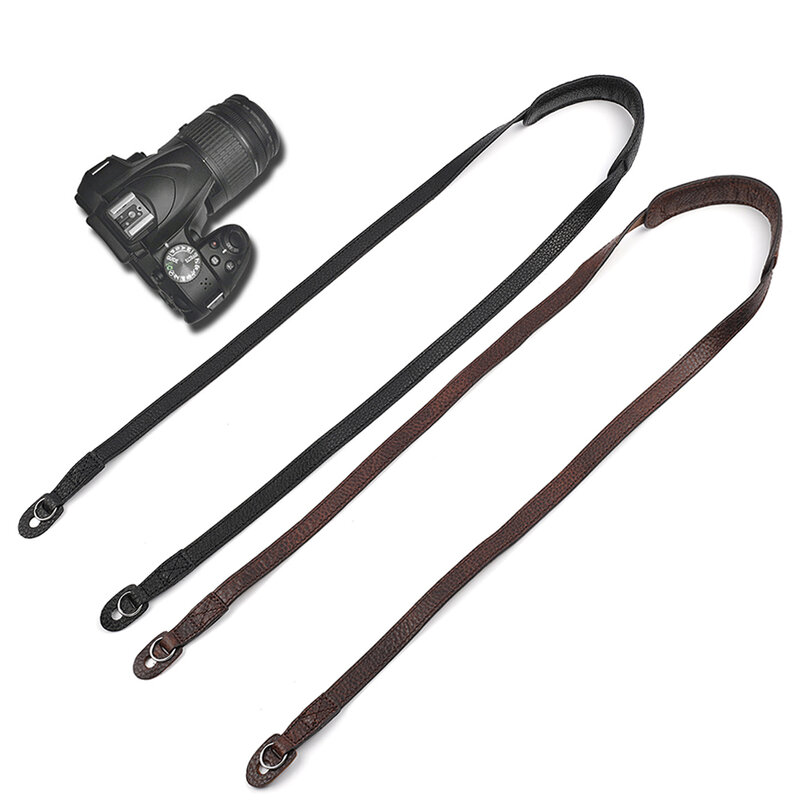 حزام كاميرا من الجلد الطبيعي عالي الجودة ، حزام ناعم لـ SLR DSLR ، Leica ، Fuji ، حزام كاميرا ريترو 1.5x105 سم