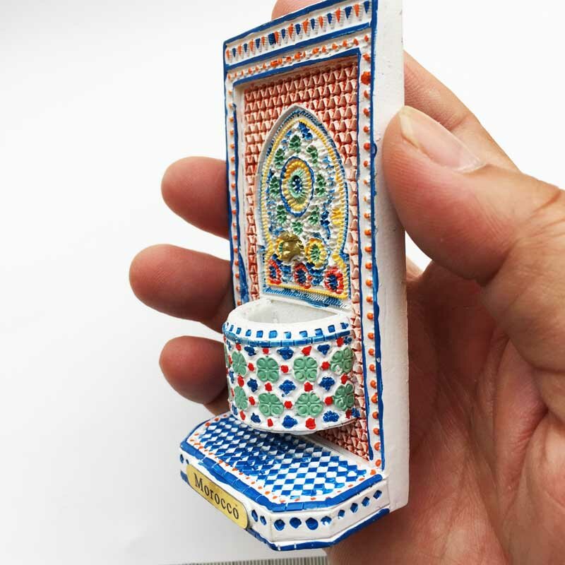 أوروبا المغرب ثلاثية الأبعاد مغناطيس الثلاجة هدية تذكارية سياحية مواد الديكور الحرف اليدوية المغناطيسي الثلاجة جمع الهدايا