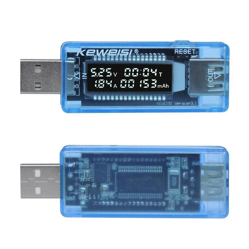 جهاز قياس الجهد الكهربائي الصغير المحمول ، 0.91 بوصة ، شاشة LCD ، شاحن USB ، سعة الطاقة ، كاشف الجهد ، متعدد