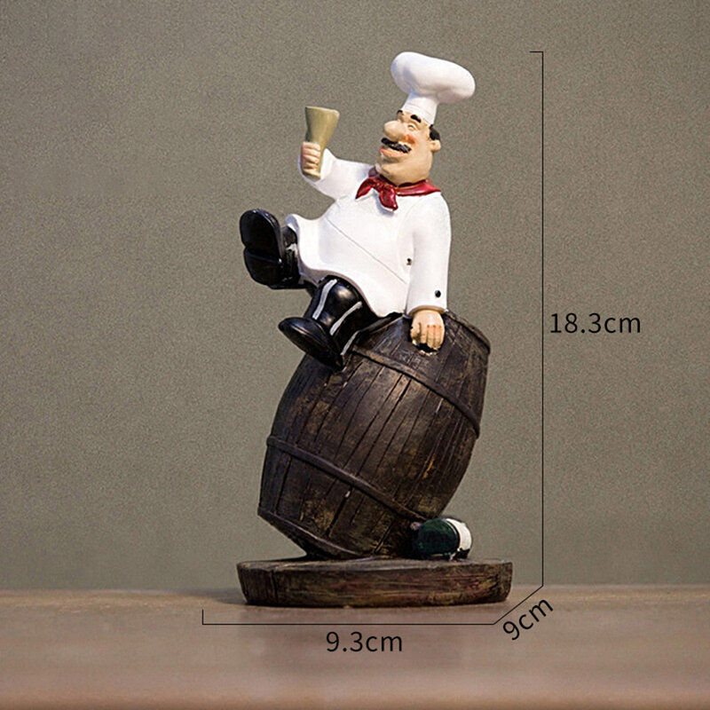 الفرنسية ديكور الشيف تمثال الحلي-ثلاثية الأبعاد الراتنج ديكور المنزل ل الذواقة ديكورات المطبخ و تحصيلها هووسورمينغ