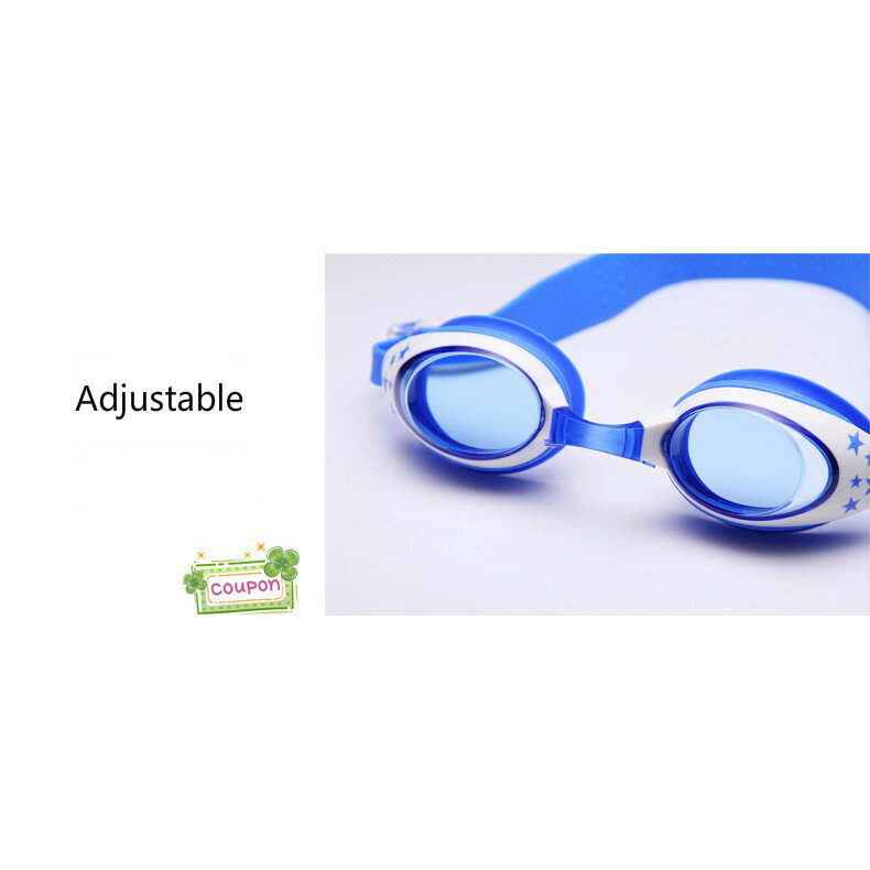 نظارات الوقاية للسباحة الاطفال عمر 5-13 نظارات سباحة مضادة للماء واضح مكافحة الضباب UV حماية لينة سيليكون الإطار و حزام