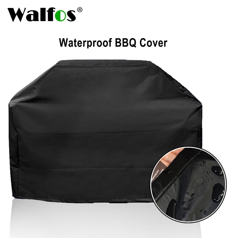 WALFOS مقاوم للماء غطاء الشواية شواء في الهواء الطلق غير نافذ للمطر الغبار الثقيلة غطاء الشواية للغاز الفحم الشواية الكهربائية