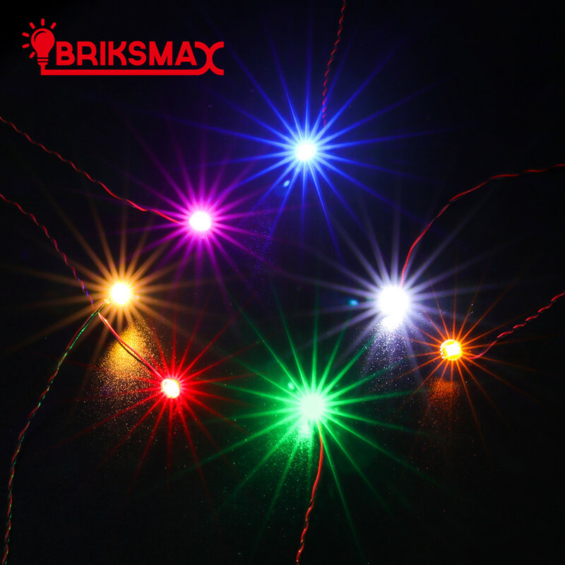 BriksMax Led ضوء اكسسوارات ل DIY المشجعين 3 قطعة/الحزمة الملونة نقطة أضواء متوافق مع اللبنات نماذج