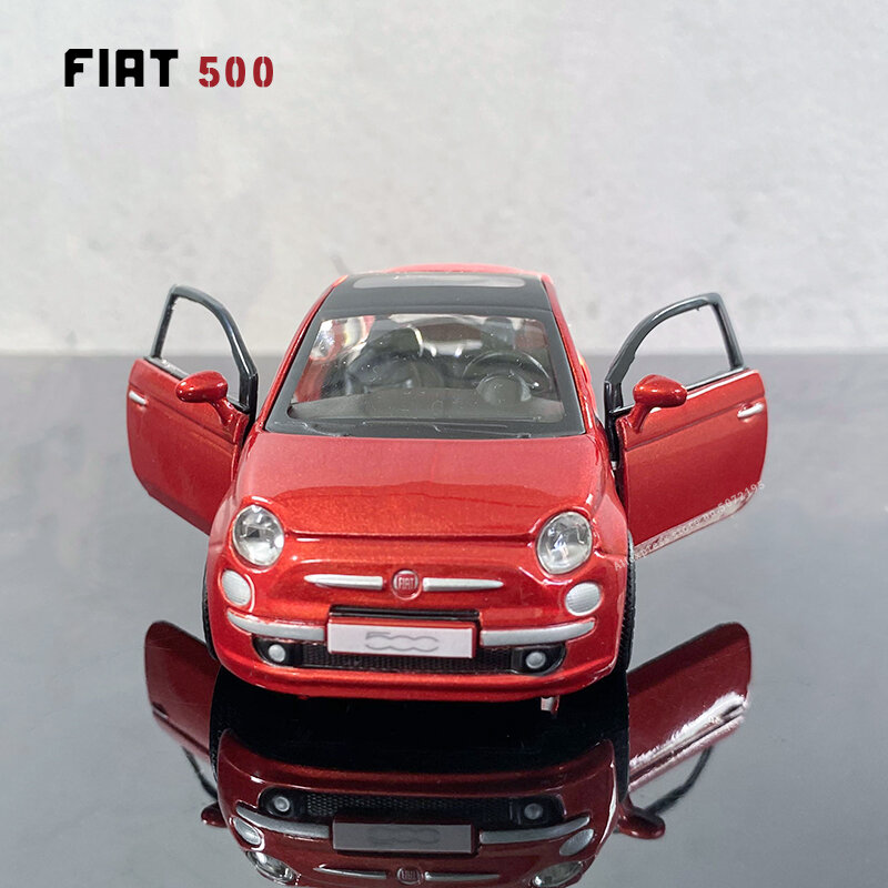 Bburago-نموذج سيارة رالي من السبائك ، سيارة رالي WRC 1:32 2007 Fiat 500 ، مجموعة هدايا ، عبوة كرتون خاصة