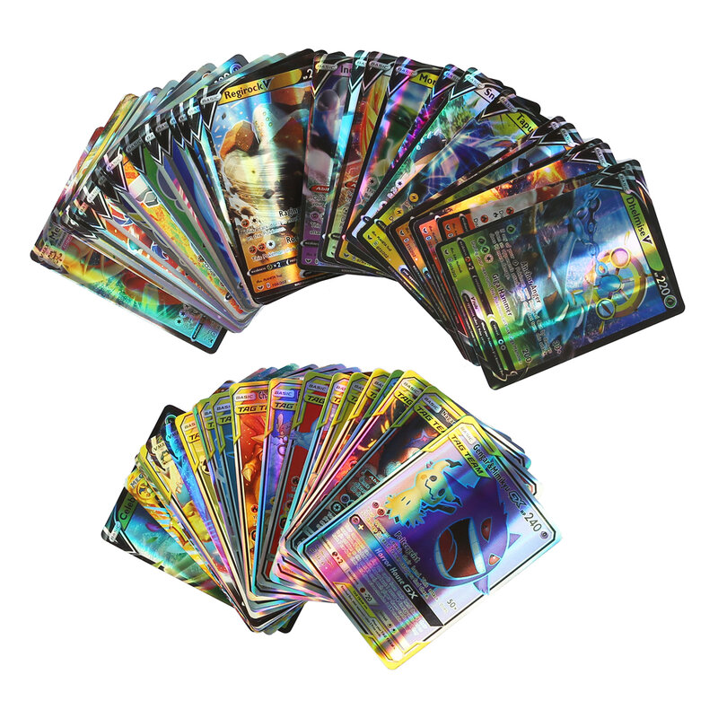 60/100 قطعة بطاقات البوكيمون الإنجليزية GX العلامة فريق Vmax EX ميجا مشرقة لعبة معركة كارت التجارة جمع بطاقات اللعب هدايا الأطفال