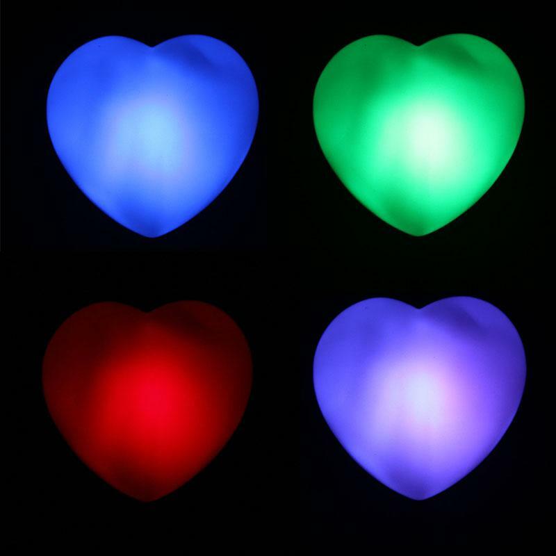 الحب لطيف شكل Patted سيليكون ليلة ضوء جميل LED مصباح هدية الكريسماس لغرفة الديكور 7 متعدد الألوان اللمس ضوء الليل