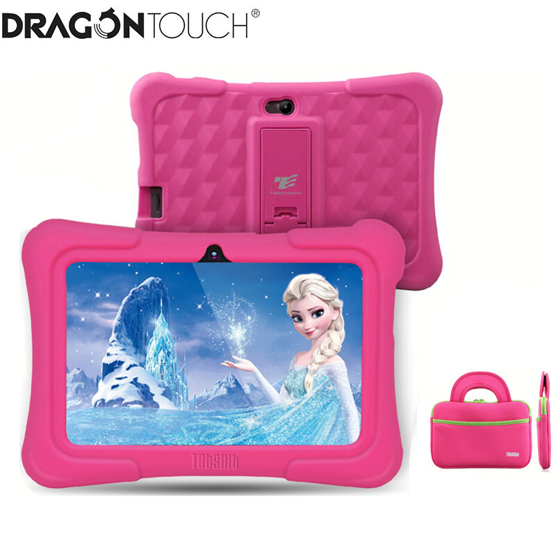 Dragon Touch Y88X Plus 7 بوصة للأطفال اللوحي للأطفال 16 جيجابايت رباعية النواة أندرويد 8.1 + Tab حقيبة + واقي للشاشة هدايا للأطفال