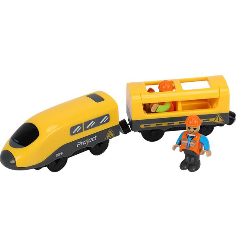 قطار كهربائي مجموعة اللعب نموذج قطار سيارة كهربائية تناسب السكك الحديدية الخشبية قطار الخشب المسار هدية الكريسماس للأطفال