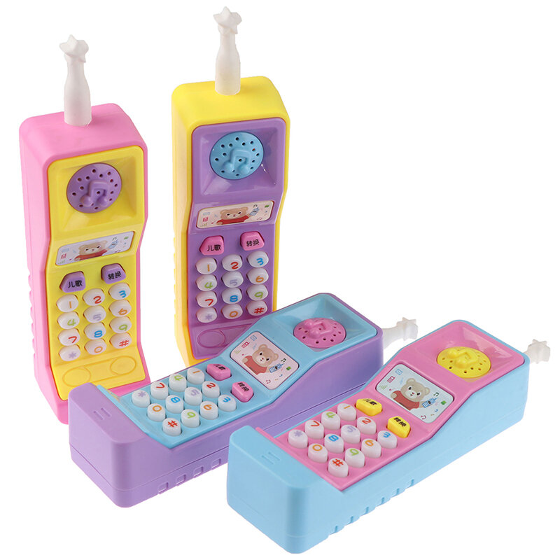 1 قطعة البلاستيك الكهربائية الاطفال آلة الهاتف هاتف محمول لعبة آلة التعلم نقطة آلة القراءة دراسة اللعب الصوتية الإلكترونية