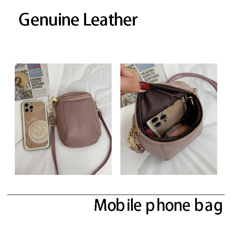 جلد طبيعي حقائب النساء 2021 مصمم حقيبة ساعي السيدات الصغيرة الكتف حقائب اليد Crossbody لحقيبة الهاتف المحمول
