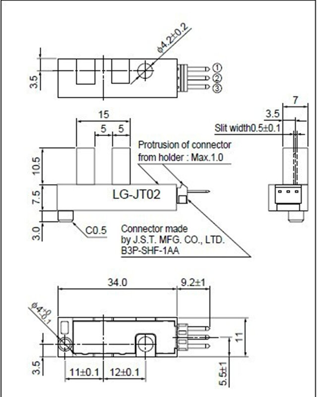 10/قطعة LG-JT02 الاستشعار الكهروضوئية لعبة المحرك الحد الرؤية البصرية عدد العملات المعدنية