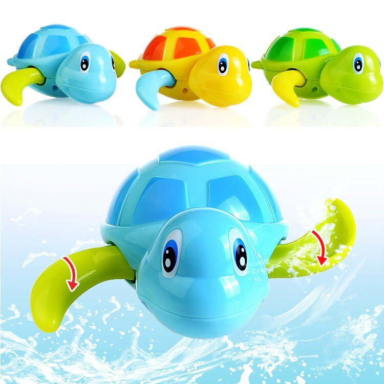 طفل لعبة الماء لطيف الكرتون الحيوان السلاحف الطفل السباحة السلاحف الجرح سلسلة عقارب الساعة طفل الشاطئ السباحة لعبة