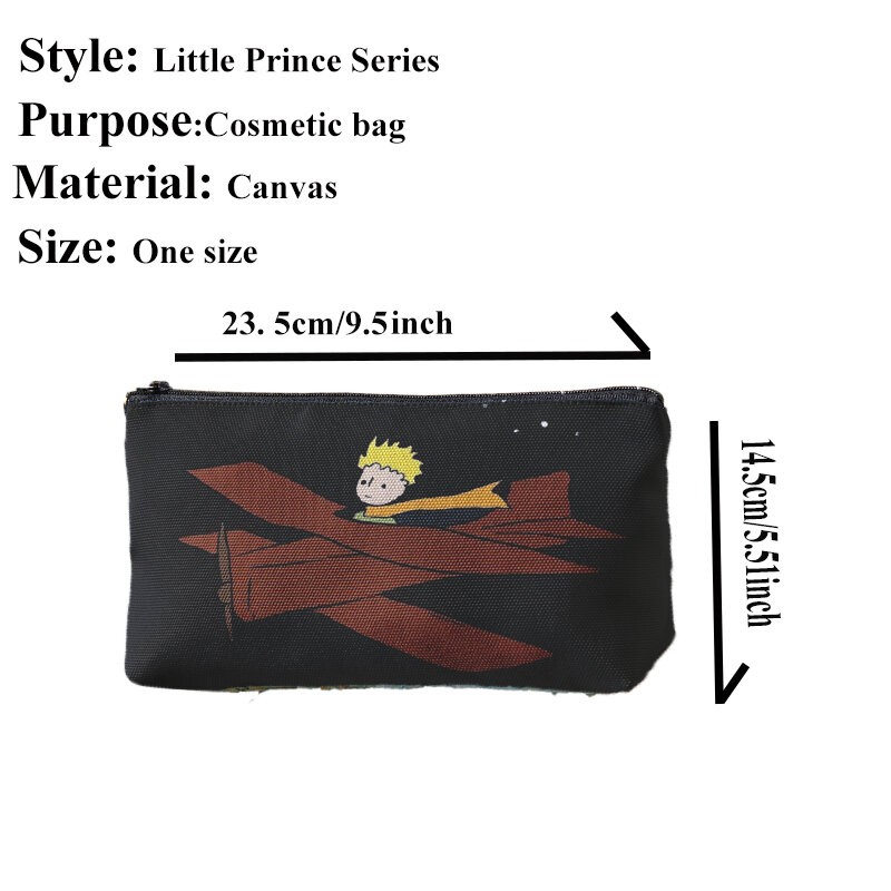 جميل الكرتون الأمير الصغير طباعة قماش المرأة حقيبة مستحضرات تجميل أدوات التجميل تنظيم المحمولة السفر حقيبة مستحضرات التجميل الإناث يشكلون حالات