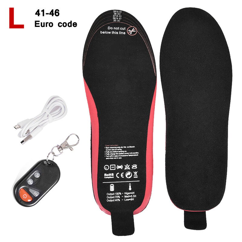 قابلة للشحن نعل ساخنة مع جهاز تدفئة القدمين التحكم عن بعد USB ساخنة نعال الحذاء قدم دافئ قابل للغسل دافئ الحرارية