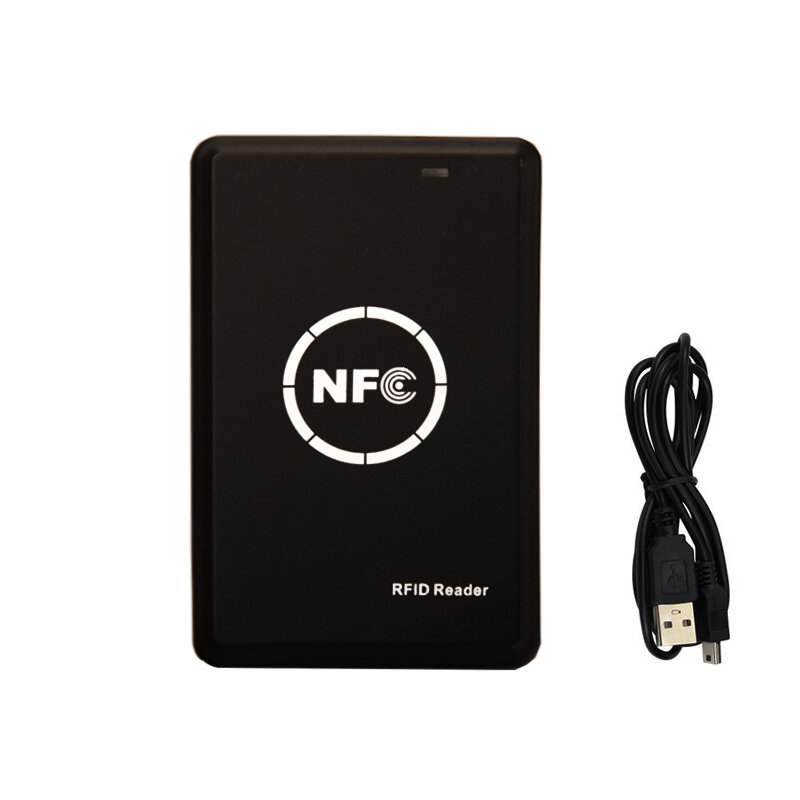 قارئ بطاقات التعريف بالإشارات الراديوية الناسخ 125KHz مفتاح فوب NFC قارئ بطاقات الذكية الكاتب 13.56MHz مبرمج مشفر uid keyfobs