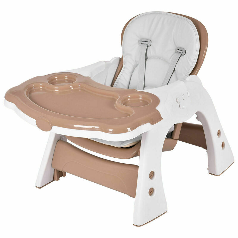 Babyjoy-كرسي مرتفع للأطفال 3 في 1 ، مقعد طاولة ألعاب قابل للتحويل ، صينية تغذية للأطفال الصغار