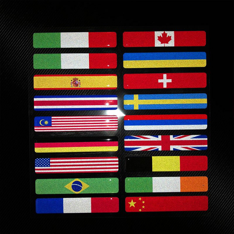 ثلاثية الأبعاد عاكس العلم الوطني ملصق دراجة نارية اكسسوارات السيارات مائي البريطانية إيطاليا USA فرنسا روسيا إسبانيا البرازيل شيلي أوكرانيا