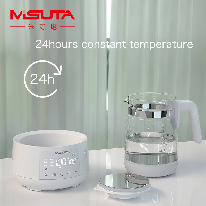 220 فولت حرارة ثابتة متعددة الوظائف غلاية كهربائية زجاجة رعاية الطفل الحليب والماء دفئا 1.2L غلاية زجاجية
