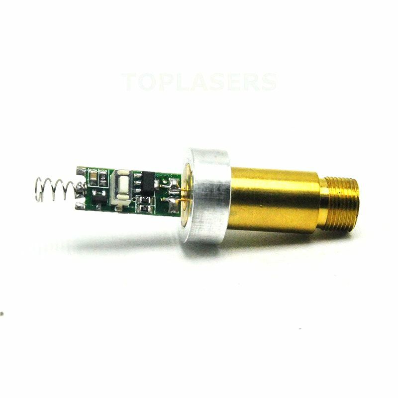 وحدة صمام ثنائي ليزر نقطة خضراء من النحاس الصناعي 532 نانومتر 50mw/100mw/200mw لمصباح LED