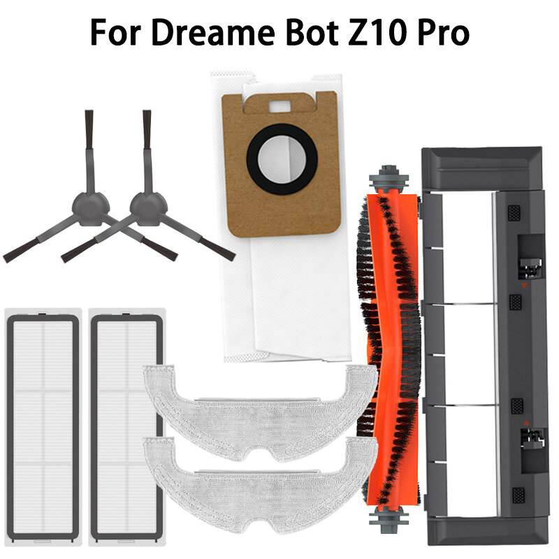 ل Dreame Bot Z10 برو جهاز آلي لتنظيف الأتربة قطع غيار كيس لجميع الغبار HEPA تصفية الجانب فرشاة الرئيسية فرشاة ممسحة الملابس الملحقات