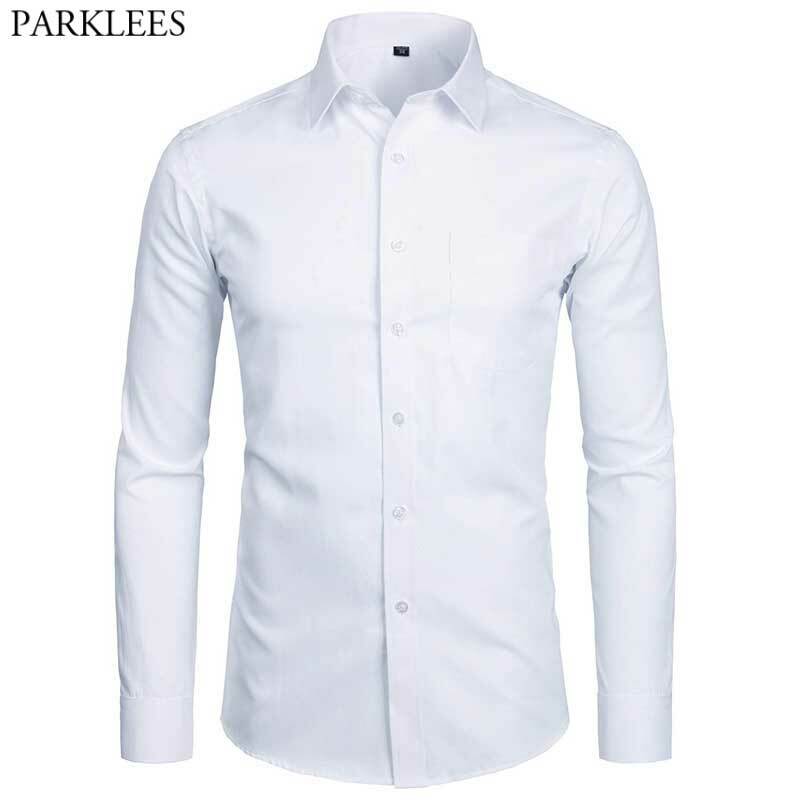 قميص رجالي عالي الجودة موضة 2023 قميص ضيق جديد بأكمام طويلة قميص رجالي أسود أبيض رسمي بأزرار قميص شيميز أوم