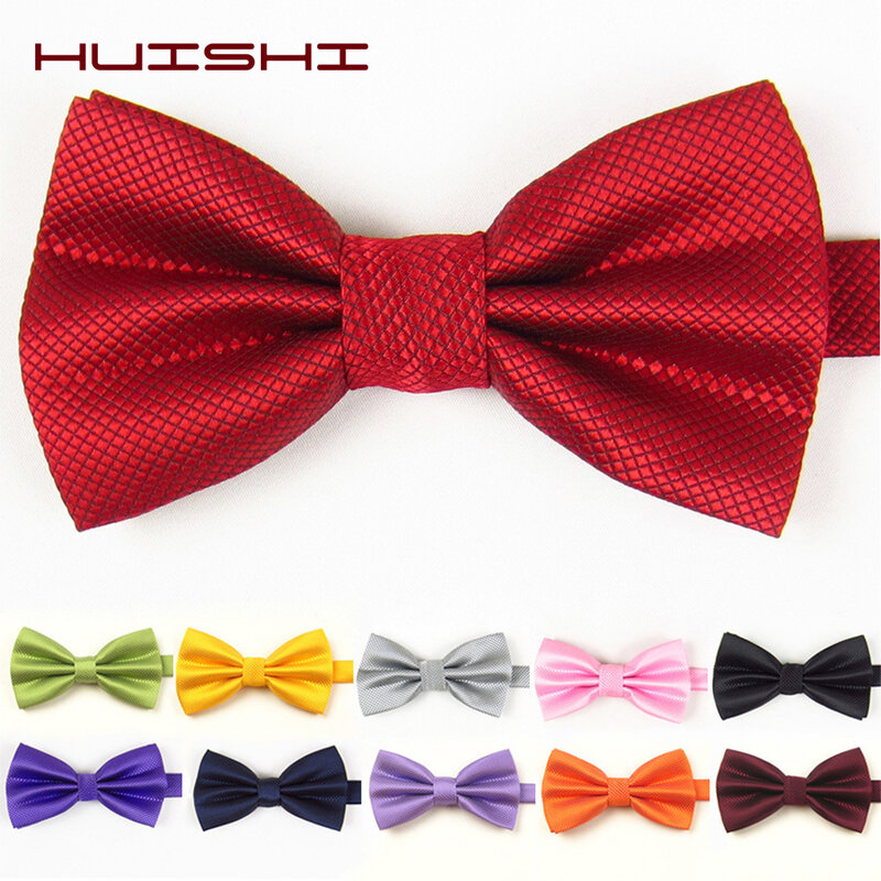 HUISHI قابل للتعديل ربطة القوس فيونكة الرجال والنساء اكسسوارات الزفاف حفلة ربطة العنق الكلاسيكية الكبار متعدد الألوان ضبط الرقبة الحياكة بطريقة القوس المتعادل ربطة القوس فيونكة