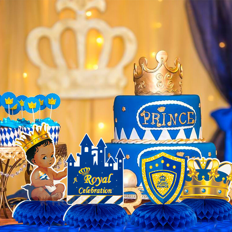 12 قطعة الملكي الأمير تحت عنوان العسل محور كرات الجدول القبعات العالية القلعة تاج الطفل زينة الحمام حفلة عيد ميلاد لوازم