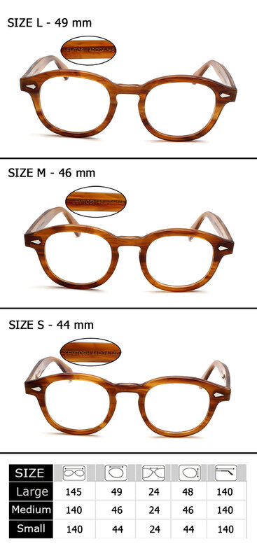 نظارة جاكجاد-جوني ديب ليموش ، إطار خلات عالي الجودة ، نظارة دائرية عتيقة ، تصميم العلامة التجارية