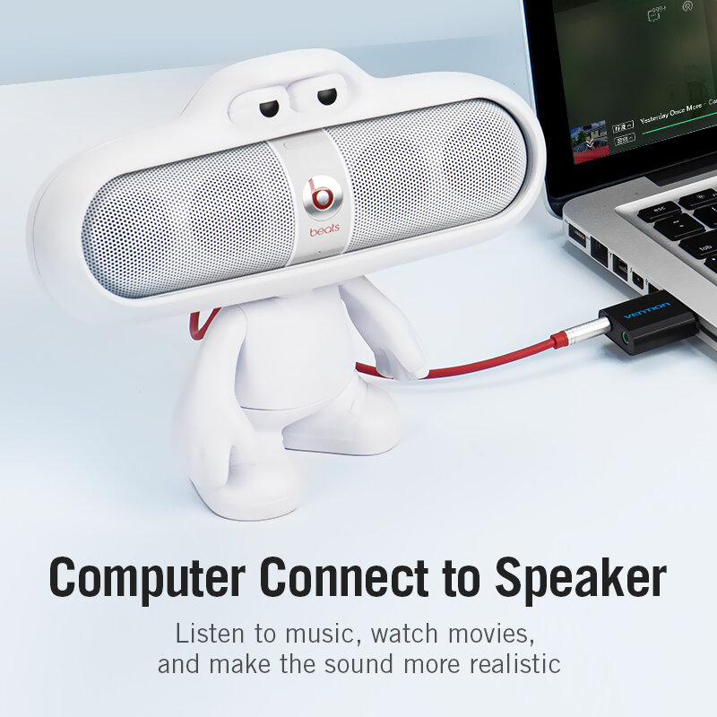 Usb بطاقة الصوت الخارجية ، واجهة الصوت ، محول سماعة الرأس ، ل mic ، المتكلم ، كمبيوتر محمول ، ps4 ، الكمبيوتر