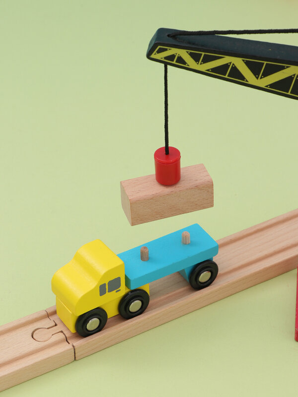 خشبية سكة حديدية ديكاست سيارة لعب الطائرات مسار القطار الخشبي اللعب السكك الحديدية محاكاة الجمود سيارة لعبة تعليمية للأطفال