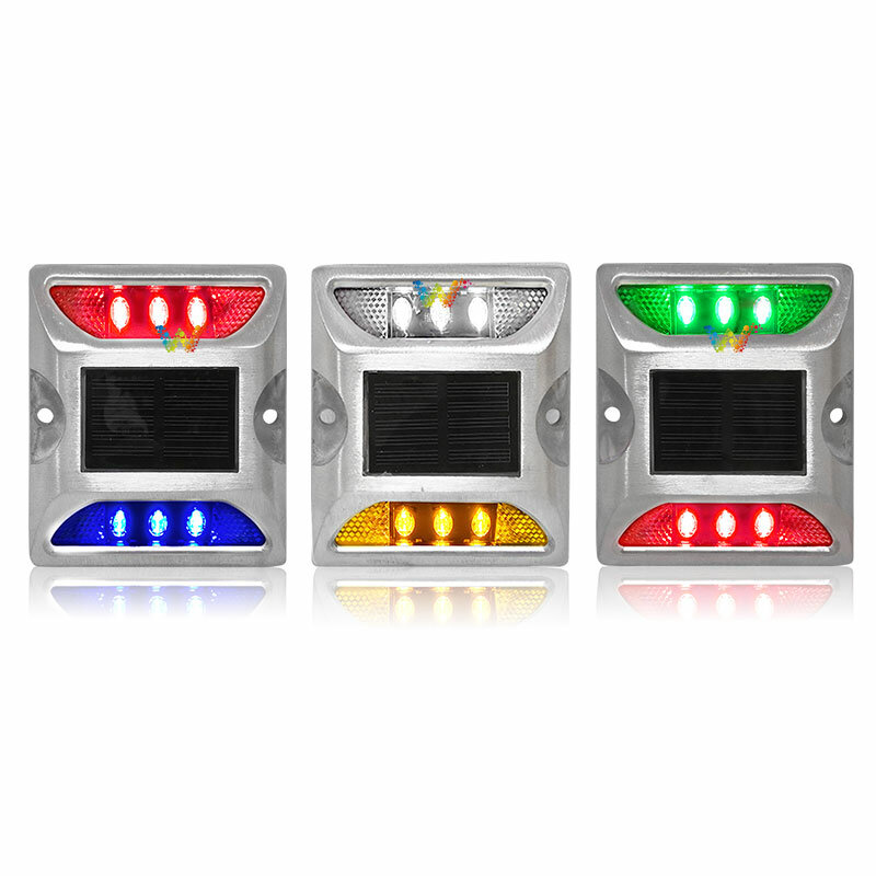 أخضر أحمر LED ثنائي الجانب مربع علامات الطريق إضاءة ليد تعمل بالطاقة الشمسية الطريق الشمسية