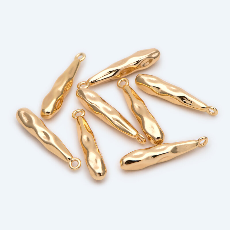 10 قطعة الذهب مطروق شريط حلية لصنع المجوهرات لتقوم بها بنفسك لوازم المواد (GB-2416)