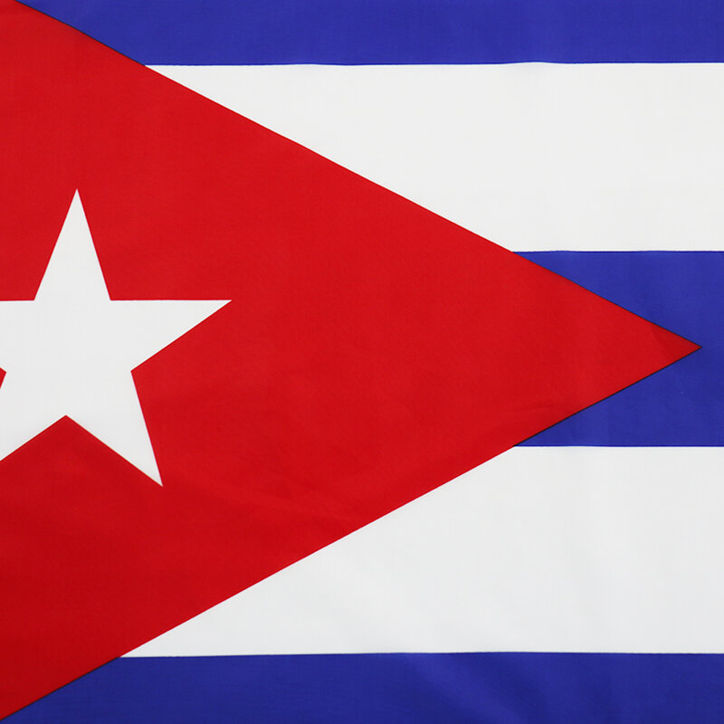 سارية العلم كوبا العلم قطعة واحدة 3X5 قدم معلقة البوليستر أعلام وطنية الكوبية مع الحلقات النحاسية