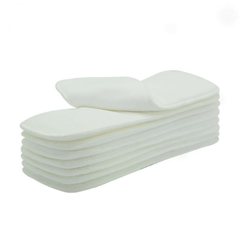 10 قطعة قابلة لإعادة الاستخدام الدابر إدراج قابل للغسل التعزيز بطانات ل جيب حقيقي القماش الحفاض غطاء حفاضات التفاف إدراج 2 طبقات