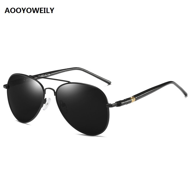 الفاخرة الاستقطاب النظارات الشمسية للرجال والنساء ، القيادة نظارات الشمس ، الذكور Vintage الطيار الأسود النظارات الشمسية ، مصمم العلامة التجارية ، UV400