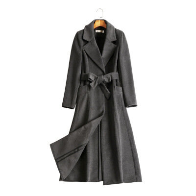 خندق معطف المرأة 2020 موضة جديدة معطف صوف الإناث مصدات الرياح أبلى النساء الملابس الرمادية معاطف عالية الجودة LX1555 s
