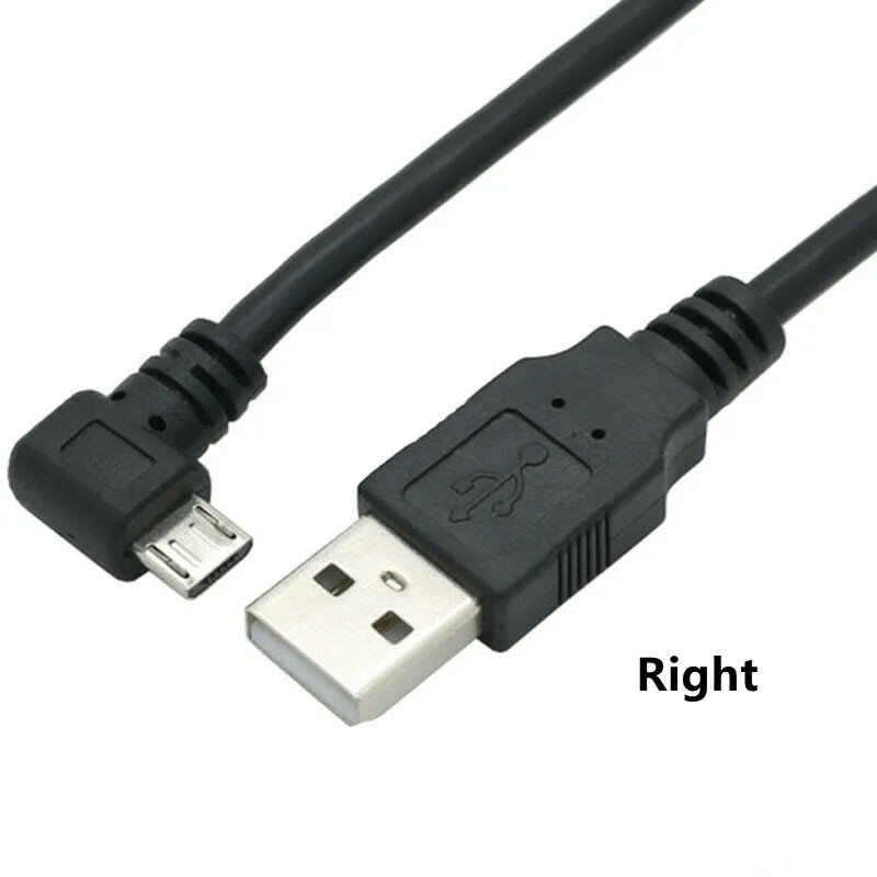 كابل USB ذكر إلى USB صغير بزاوية 90 درجة ، 25 سنتيمتر/50 سنتيمتر ، ذكر إلى كابل شحن البيانات ، للكمبيوتر اللوحي ، 5 قدم ، 1 متر