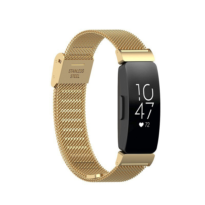 ساعة يد شبكية من الفولاذ المقاوم للصدأ مقاس 2 و3 سوار Fitbit ملهم سوار Milanese حزام Fitbit إلهام HR