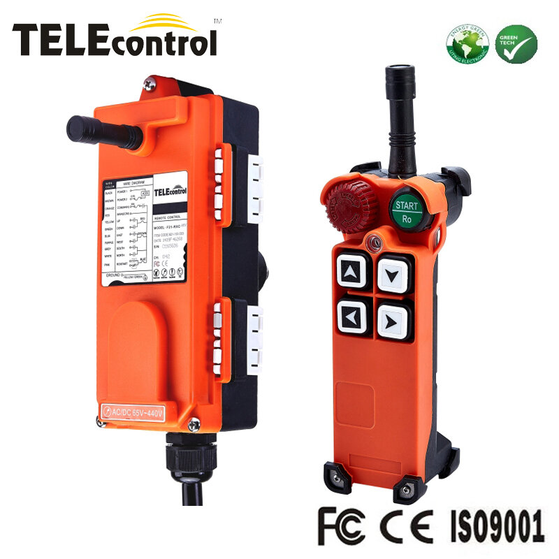 Telecontrol 4 قناة واحدة سرعة أزرار مفتاح اللاسلكي الصناعية الكهربائية رافعة كرين راديو التحكم عن بعد التبديل F21-4S