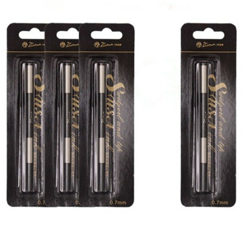 4 قطعة Pimio بيكاسو رولربال القلم الحبر الغيارات ، المسمار نوع 0.7 مللي متر-أسود اللون لجميع بيكاسو رولربال أقلام
