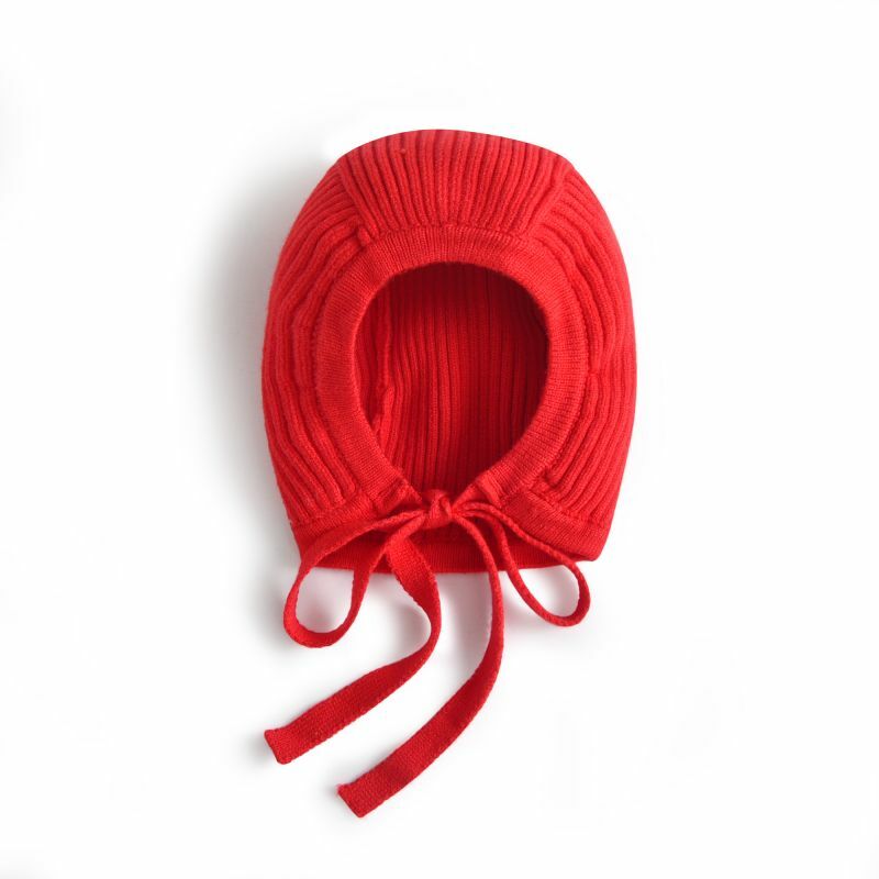2023 ثوب فضفاض للأطفال محبوك مع القبعات الوليد الحياكة قطعة واحدة بذلة الرضع الأحمر تريكو ارتداءها طفل الفتيات متماسكة رومبير