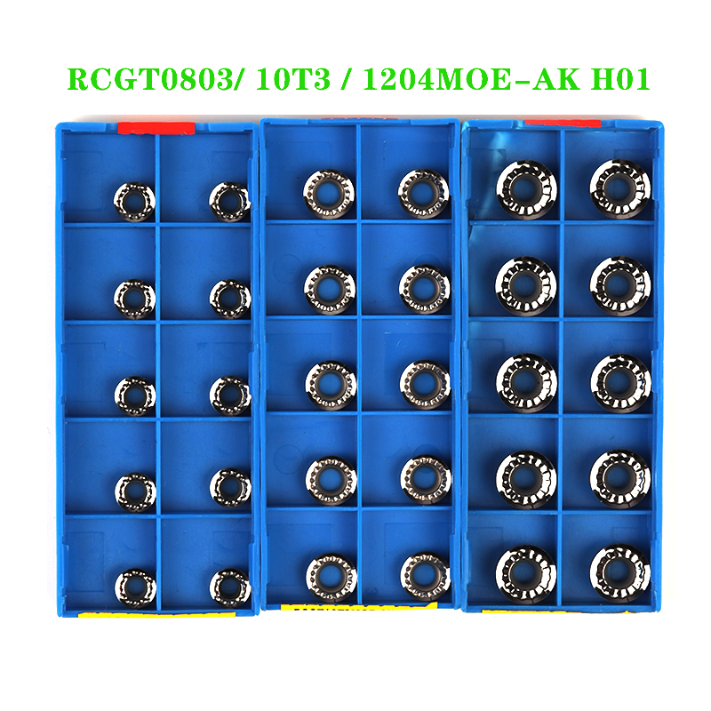 10 قطعة RCGT0803 RCGT1003 RCGT10T3 RCGT1204 RPGT0803 MOE AK H01 كربيد إدراج آلة خرط تعمل بالتحكم الرقمي بواسطة الحاسوب أداة الطحن RCGT RPGT شفرة للألمنيوم