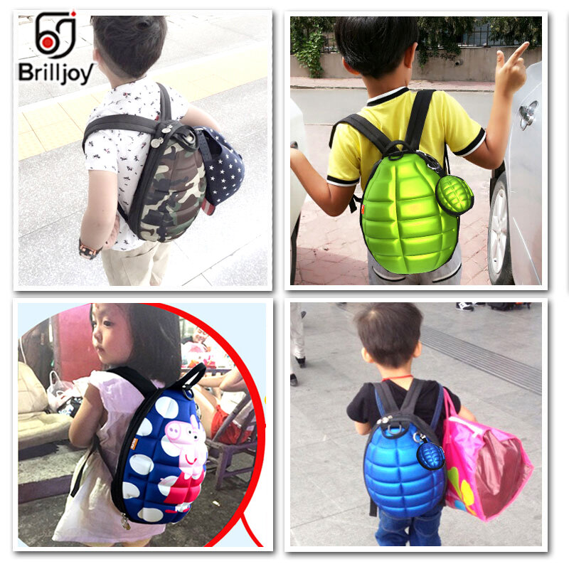 Brilljoy الأطفال على ظهره Mochila الأنثوية العلامة التجارية مصمم الإبداعية الكرتون التمويه الترفيه حقيبة ظهر صغيرة حقيبة مدرسية الظهر