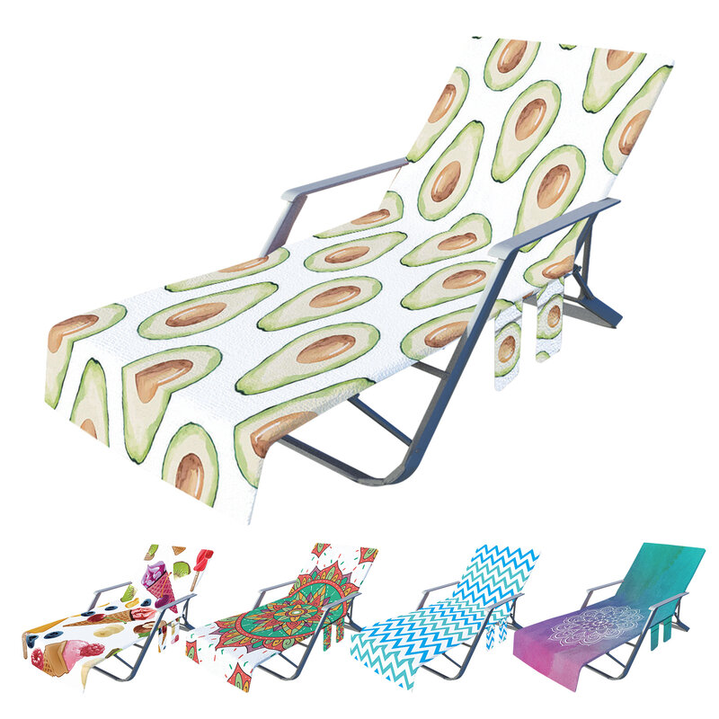 غطاء كرسي الشاطئ حمام سباحة صالة غطاء مقعد مع جيوب صالة كرسي منشفة منشفة الشاطئ Summer حمامات الشمس الشاطئ