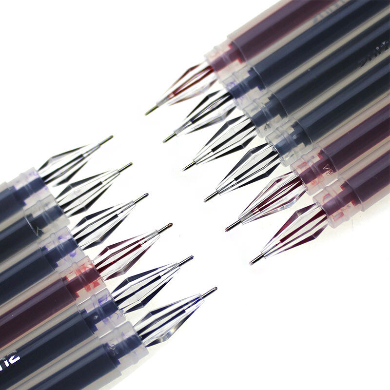 ZUIXUA 12 قطعة هلام القلم 0.38 مللي متر أسود أزرق أحمر الحبر أقلام سعة كبيرة الكتابة السلس مدرسة طالب أقلام مكتب القرطاسية
