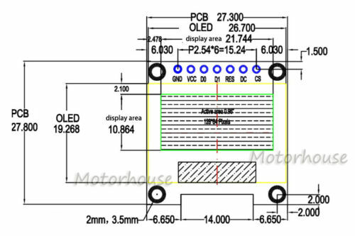 وحدة شاشة OLED LCD ssd1306 أصفر وأزرق 5 فولت 0.96 بوصة IIC SPI مسلسل 128X64 لـ Arduino