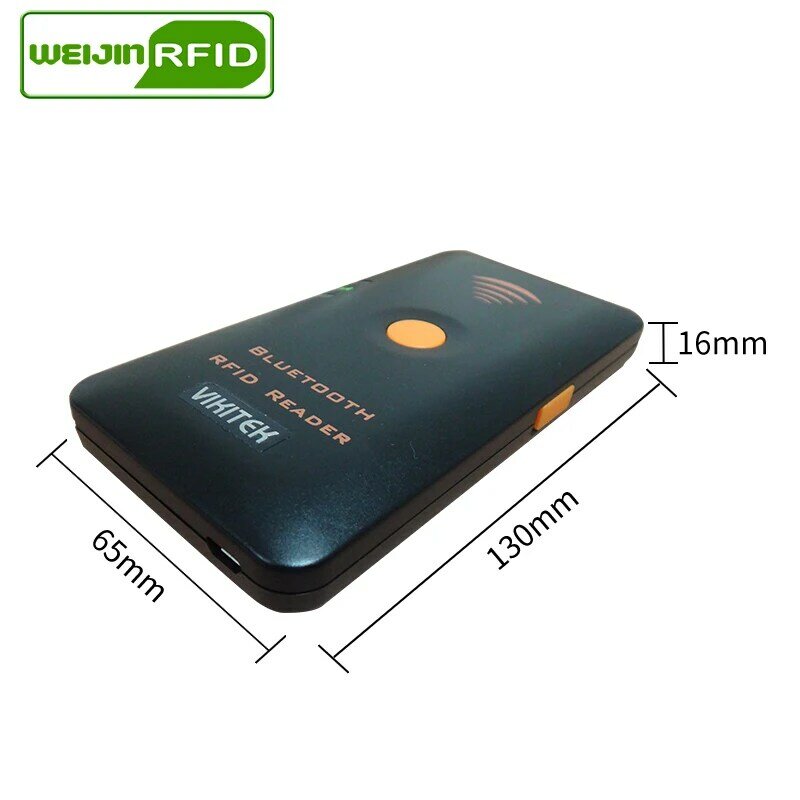 VIKITEK-قارئ RFID محمول للجيب ، جهاز محمول باليد مع اتصال bluetooth 4.0 BLE ، سهل الاستخدام ، مناسب للهاتف الخلوي