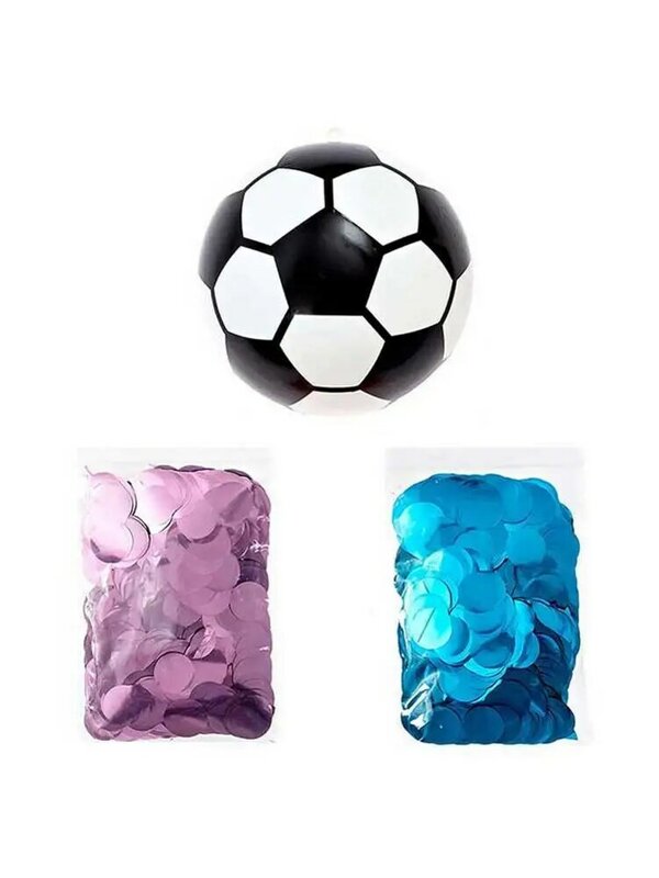 الجنس تكشف كرة القدم طفل تكشف عن كرة القدم مع مسحوق أو الترتر الأزرق والوردي مسحوق عدة هدية مبتكرة للبنين بنات با
