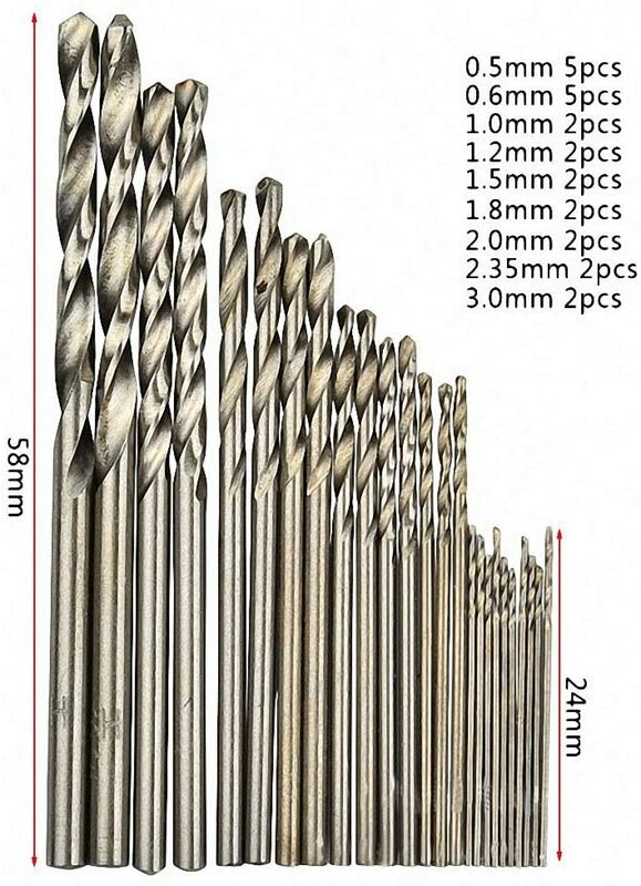 25 قطعة مثقاب الخشب HSS عالية السرعة الصلب التيتانيوم المغلفة تويست مثقاب الخشب s مجموعة جولة عرقوب تغيير أداة نجارة 0.5-3 مللي متر